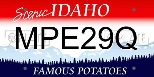 MPE29Q Idaho License Plate