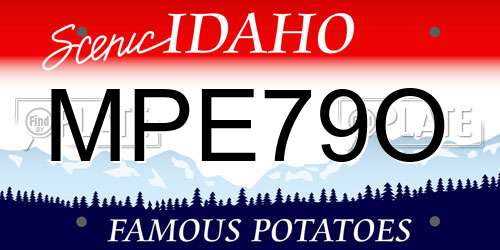 MPE79O Idaho License Plate
