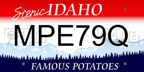 MPE79Q Idaho License Plate