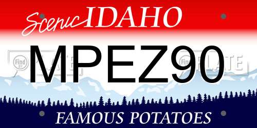 MPEZ90 Idaho License Plate