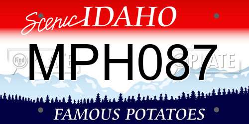 MPH087 Idaho License Plate