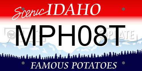MPH08T Idaho License Plate
