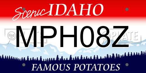 MPH08Z Idaho License Plate