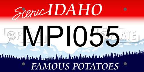 MPI055 Idaho License Plate