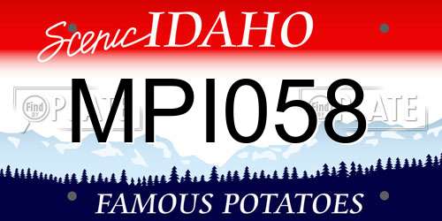 MPI058 Idaho License Plate