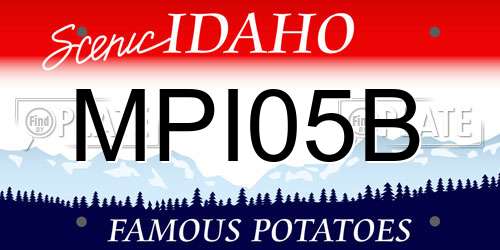 MPI05B Idaho License Plate