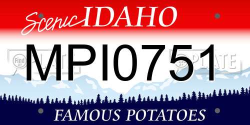 MPI0751 Idaho License Plate