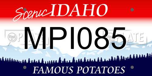 MPI085 Idaho License Plate