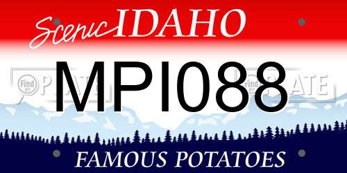 MPI088 Idaho License Plate