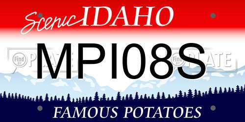 MPI08S Idaho License Plate