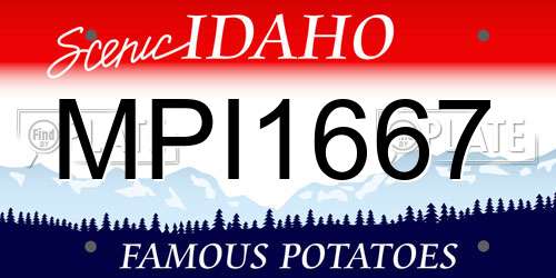 MPI1667 Idaho License Plate
