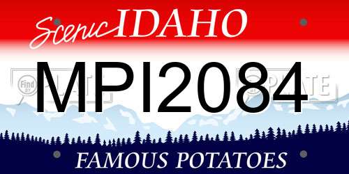 MPI2084 Idaho License Plate