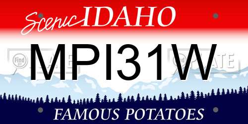 MPI31W Idaho License Plate