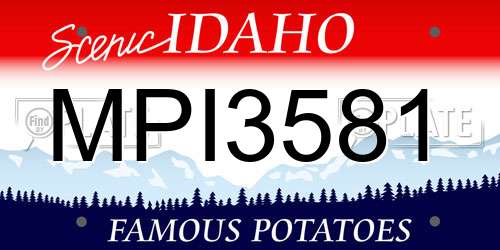 MPI3581 Idaho License Plate