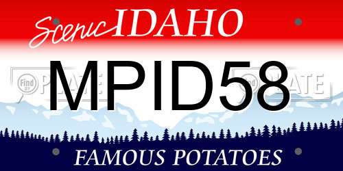 MPID58 Idaho License Plate