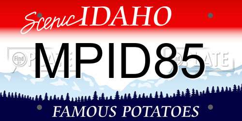 MPID85 Idaho License Plate