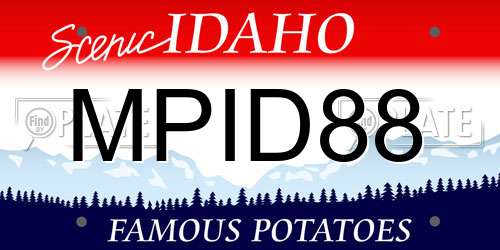 MPID88 Idaho License Plate