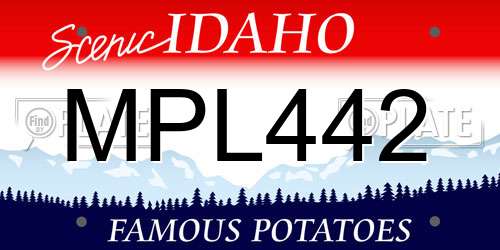 MPL442 Idaho License Plate