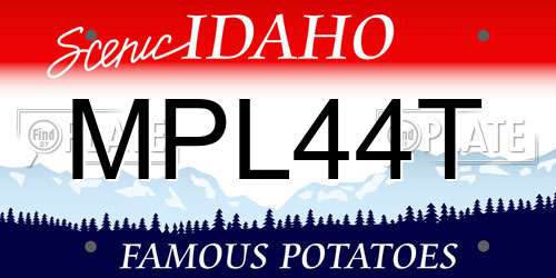 MPL44T Idaho License Plate