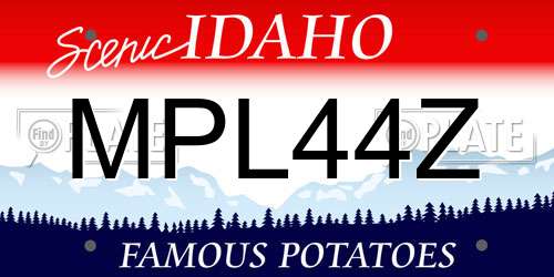 MPL44Z Idaho License Plate