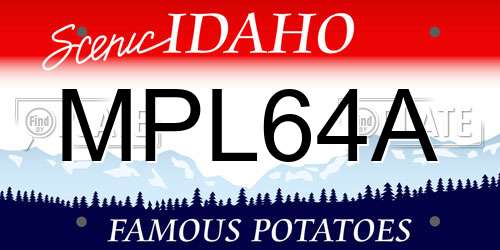 MPL64A Idaho License Plate