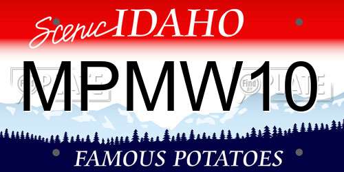 MPMW10 Idaho License Plate