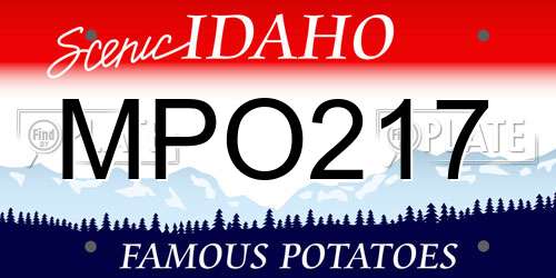 MPO217 Idaho License Plate