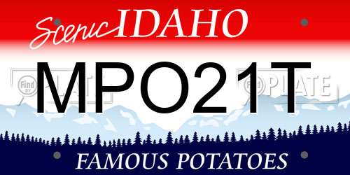 MPO21T Idaho License Plate