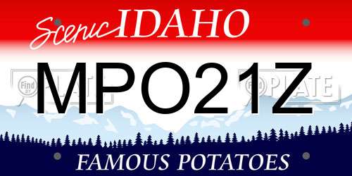 MPO21Z Idaho License Plate