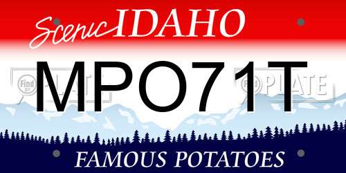 MPO71T Idaho License Plate