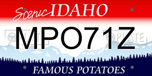 MPO71Z Idaho License Plate