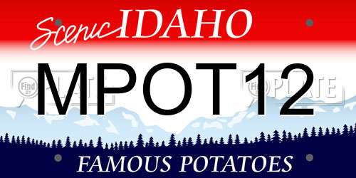 MPOT12 Idaho License Plate