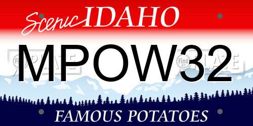 MPOW32 Idaho License Plate