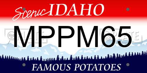 MPPM65 Idaho License Plate