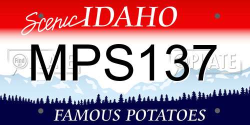 MPS137 Idaho License Plate