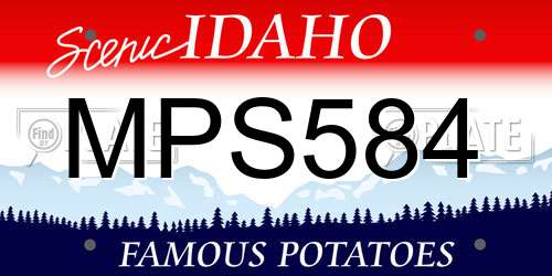MPS584 Idaho License Plate