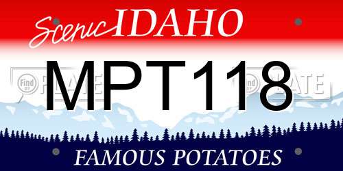 MPT118 Idaho License Plate