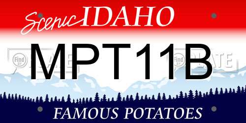 MPT11B Idaho License Plate