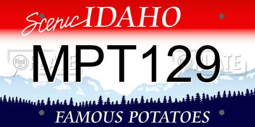 MPT129 Idaho License Plate