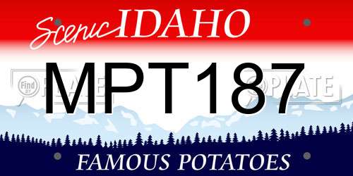 MPT187 Idaho License Plate