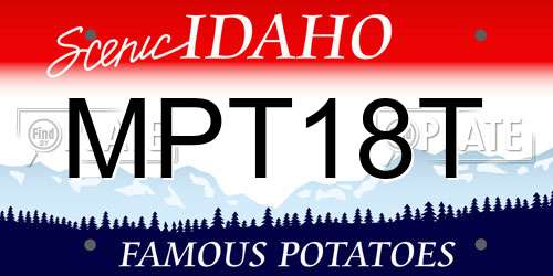 MPT18T Idaho License Plate