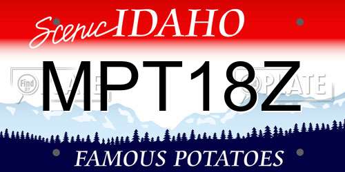 MPT18Z Idaho License Plate