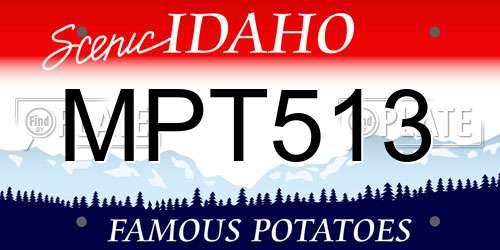 MPT513 Idaho License Plate