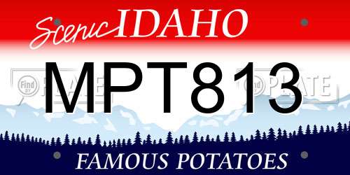 MPT813 Idaho License Plate