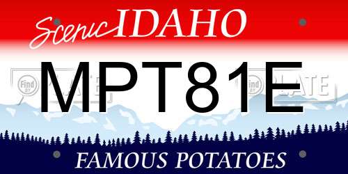 MPT81E Idaho License Plate