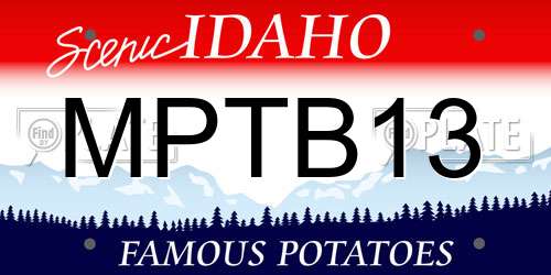 MPTB13 Idaho License Plate