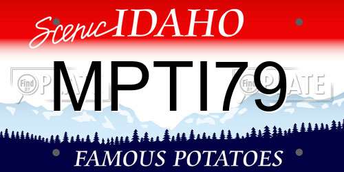 MPTI79 Idaho License Plate