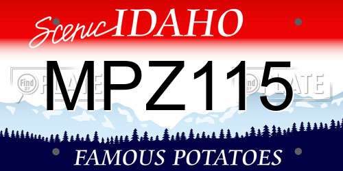 MPZ115 Idaho License Plate