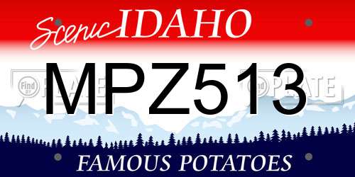 MPZ513 Idaho License Plate