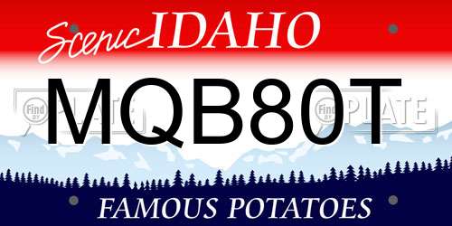 MQB80T Idaho License Plate